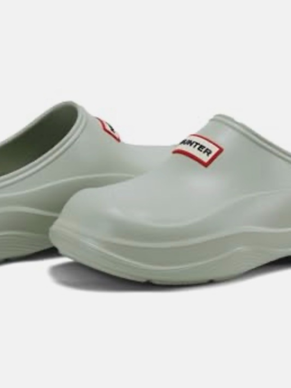 Hunter Slip-On Elana Clogs in light green with Red Logo/new without tags/sz 9 - Picture 12 of 14